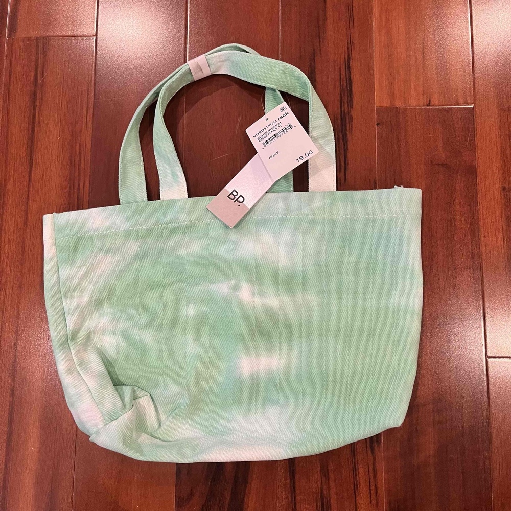 New NWT BP Green Tie Dye Mini Tote Bag Mini Purse Handles Y2K Retro Style Small